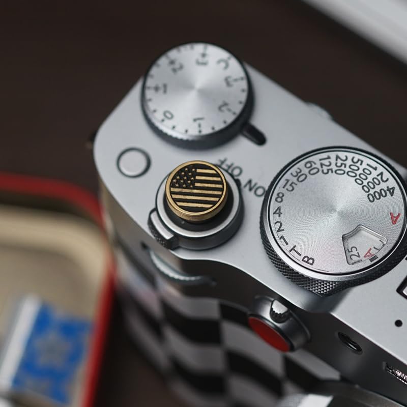 Soft Release Button for Fujifilm X100V, X100F, X100T, Xpro3 & Xpro2, X-T3, X-T2, X-E3, X-E2s, X-E2, X-T30, X-T20 (Brass and Silver)